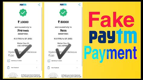 However, they don't work in actual transactions. . Fake payment paytm app